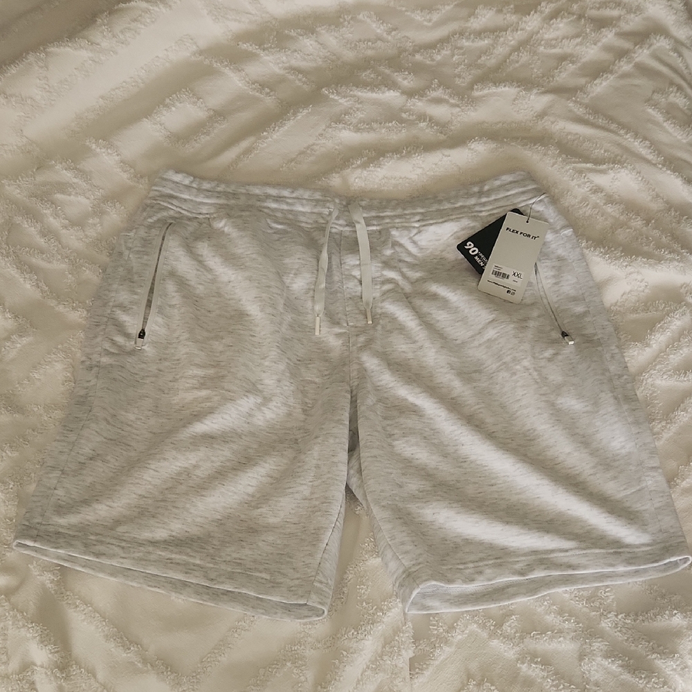 90 Degree By Reflex Light Gray Men's Athletic Shorts